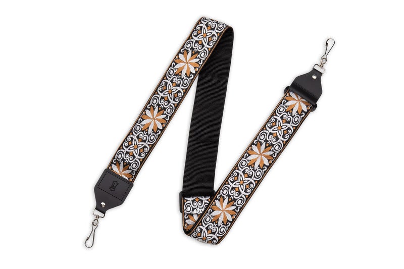 Levy's Leathers 2" Hootenanny Jacquard Weave Banjo Strap with Tri-Glide Height Adjustment; Tan (M10HT-13) - Image 1